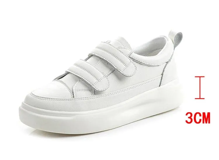 239 Women's Casual Shoes - Leather Platform Sneakers