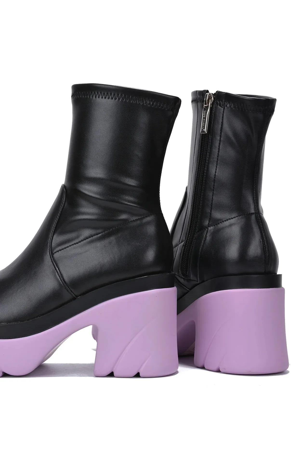 Amelia Purple Sole Booties