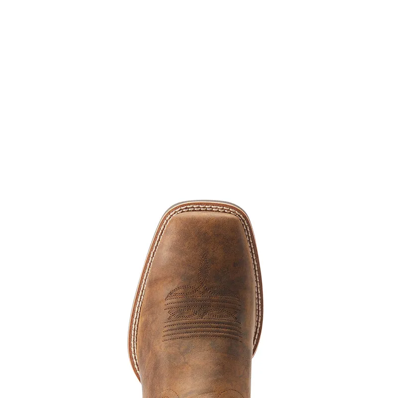 'Ariat' Men's 13" Ricochet Western Square Toe - Aged Tan / Mystic Teal