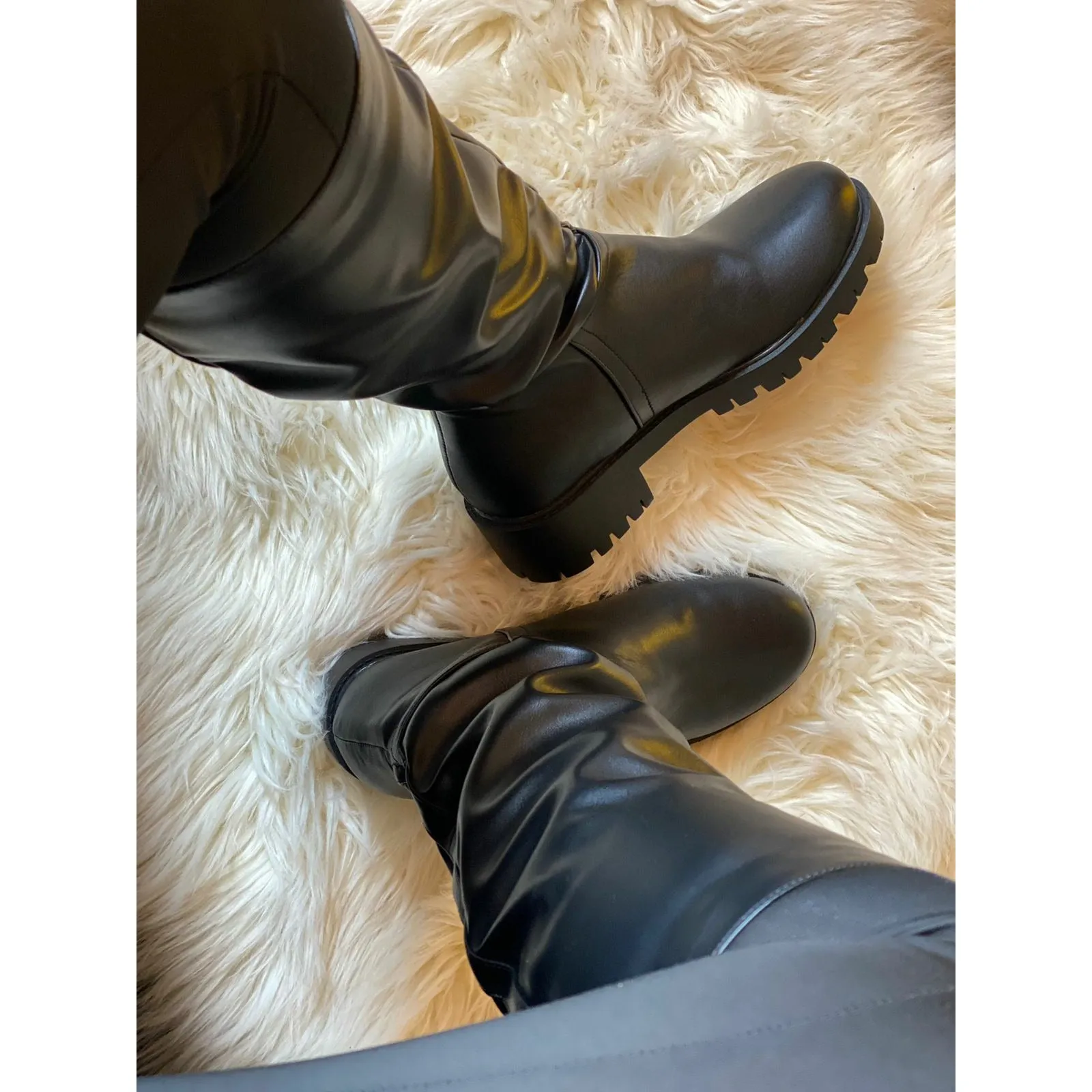 Bellow Knee Leather Boots