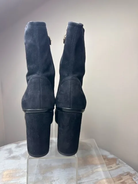 Brand New Chanel Suede Kidskin Short Boots 37.5