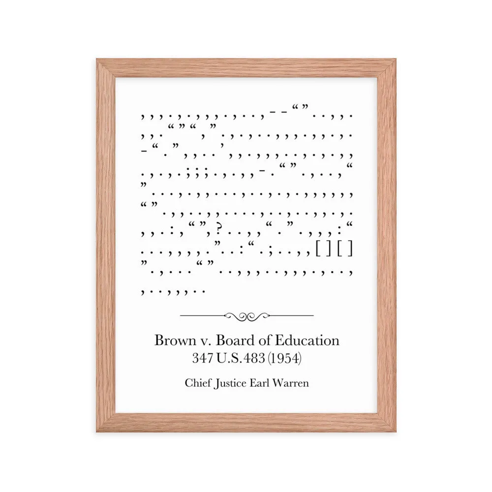 Brown v. Board - 11 x 14 Framed Poster