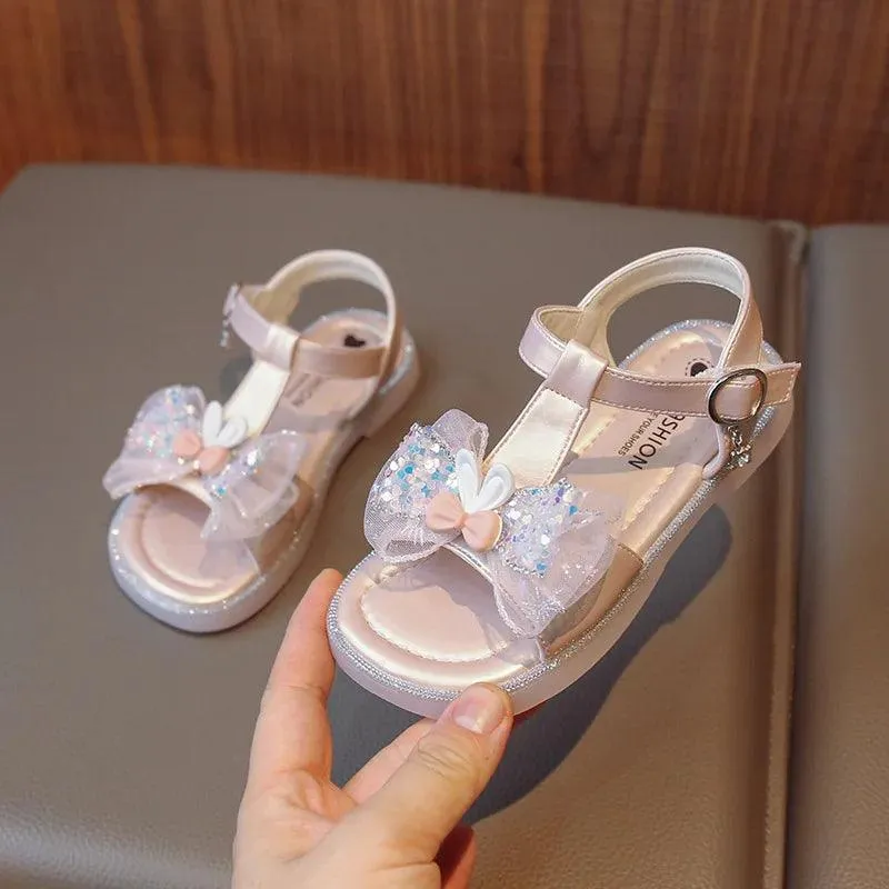 Cute Rabbit Ear Toddler Casual Sandal Shoes for Little Girls - G04011