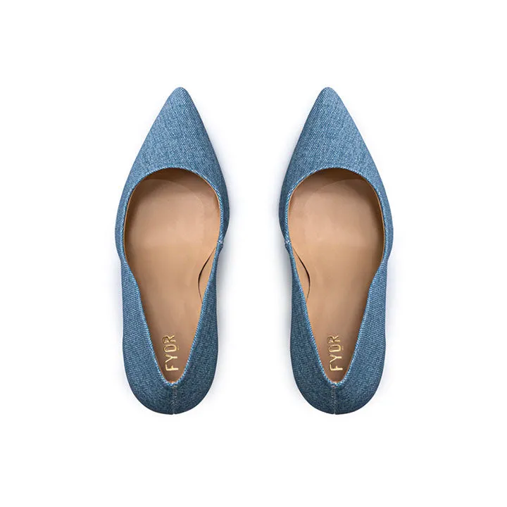 Denim Edit Pointed Pump BCR 021