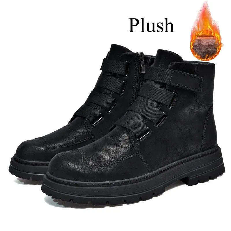 DM350 Fashion Leather Boots Women's Men's Casual Shoes