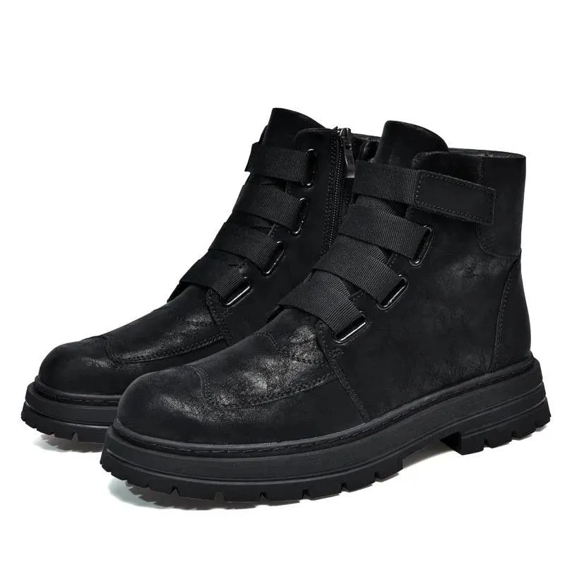 DM350 Fashion Leather Boots Women's Men's Casual Shoes