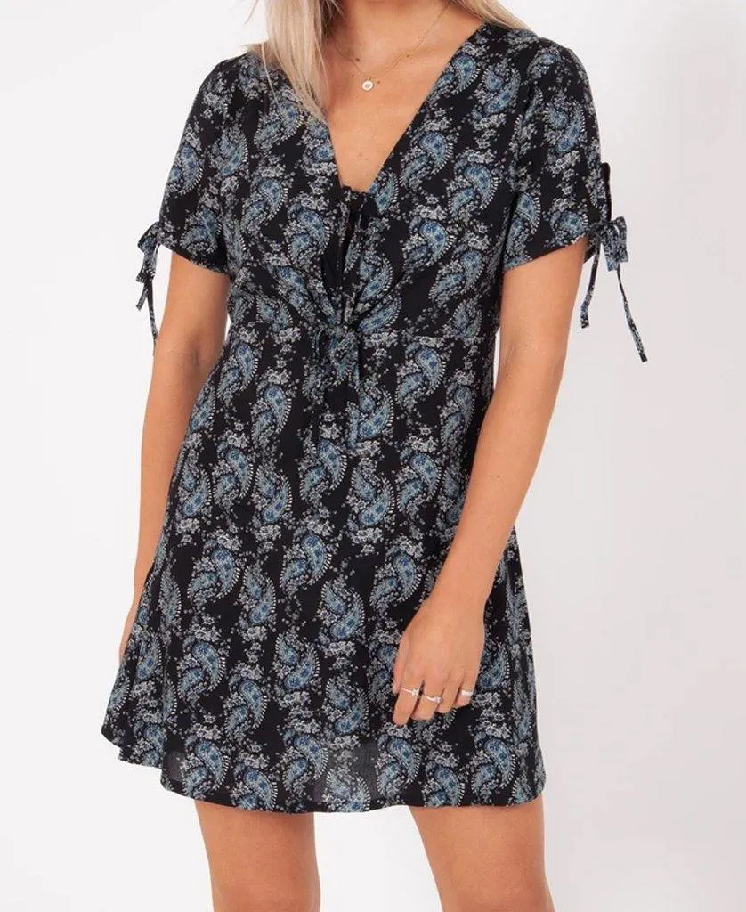 Fran Dress | Navy Paisley