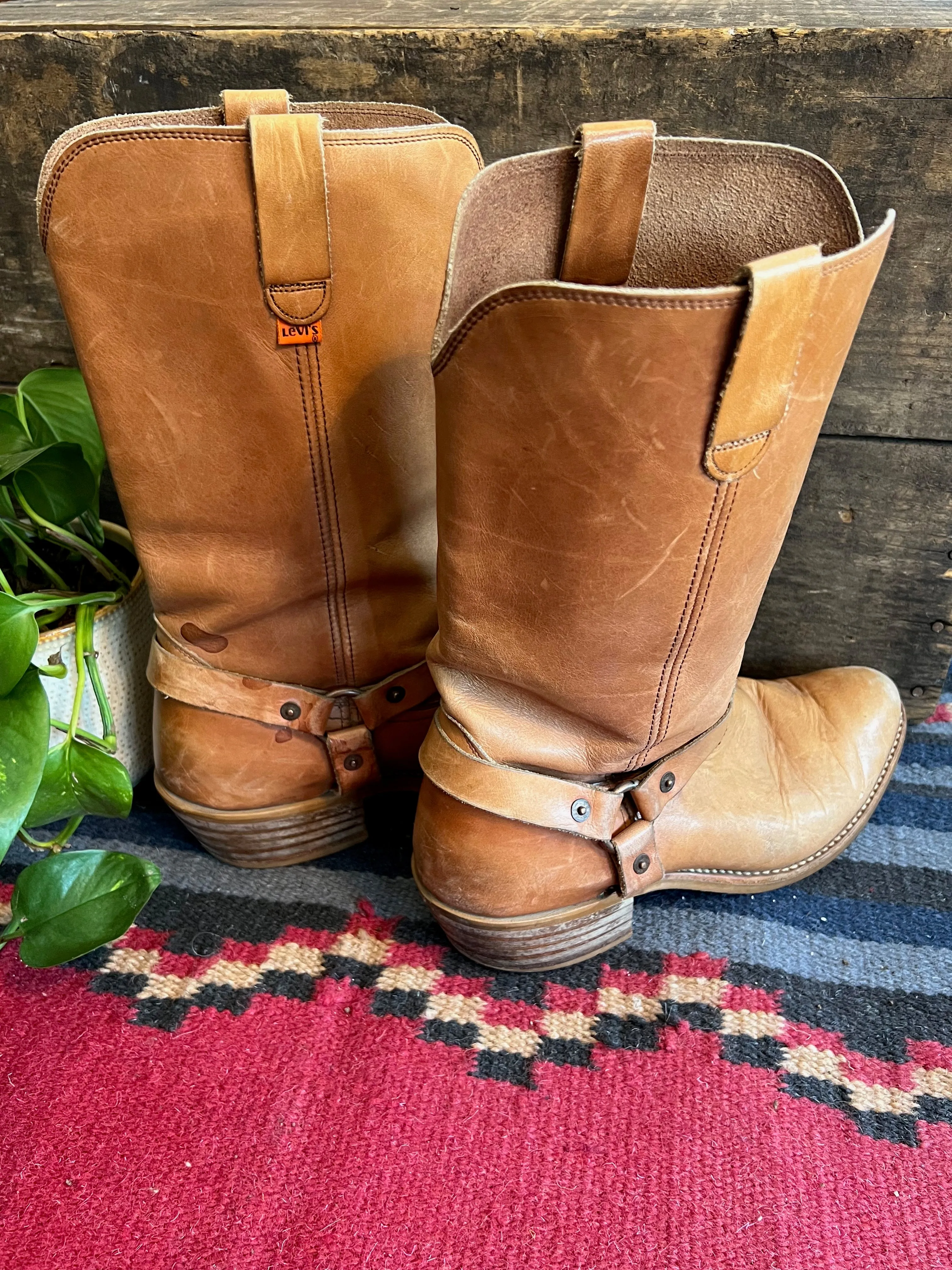 LEVIS Orange Tab 70s Harness Leather Boots  Mens Size 11.5