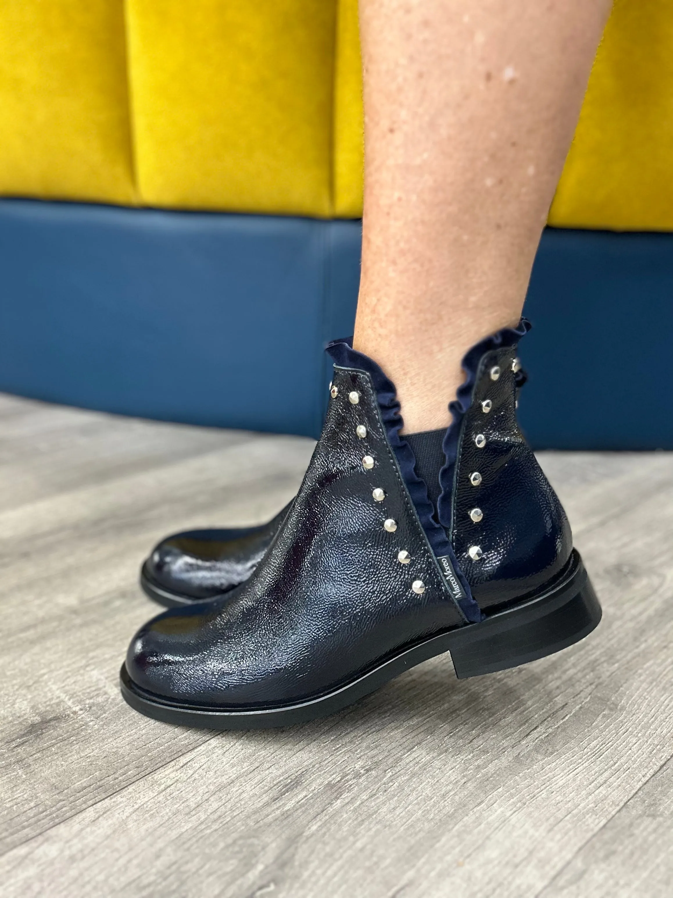 Marco Moreo Navy Chelsea Boot