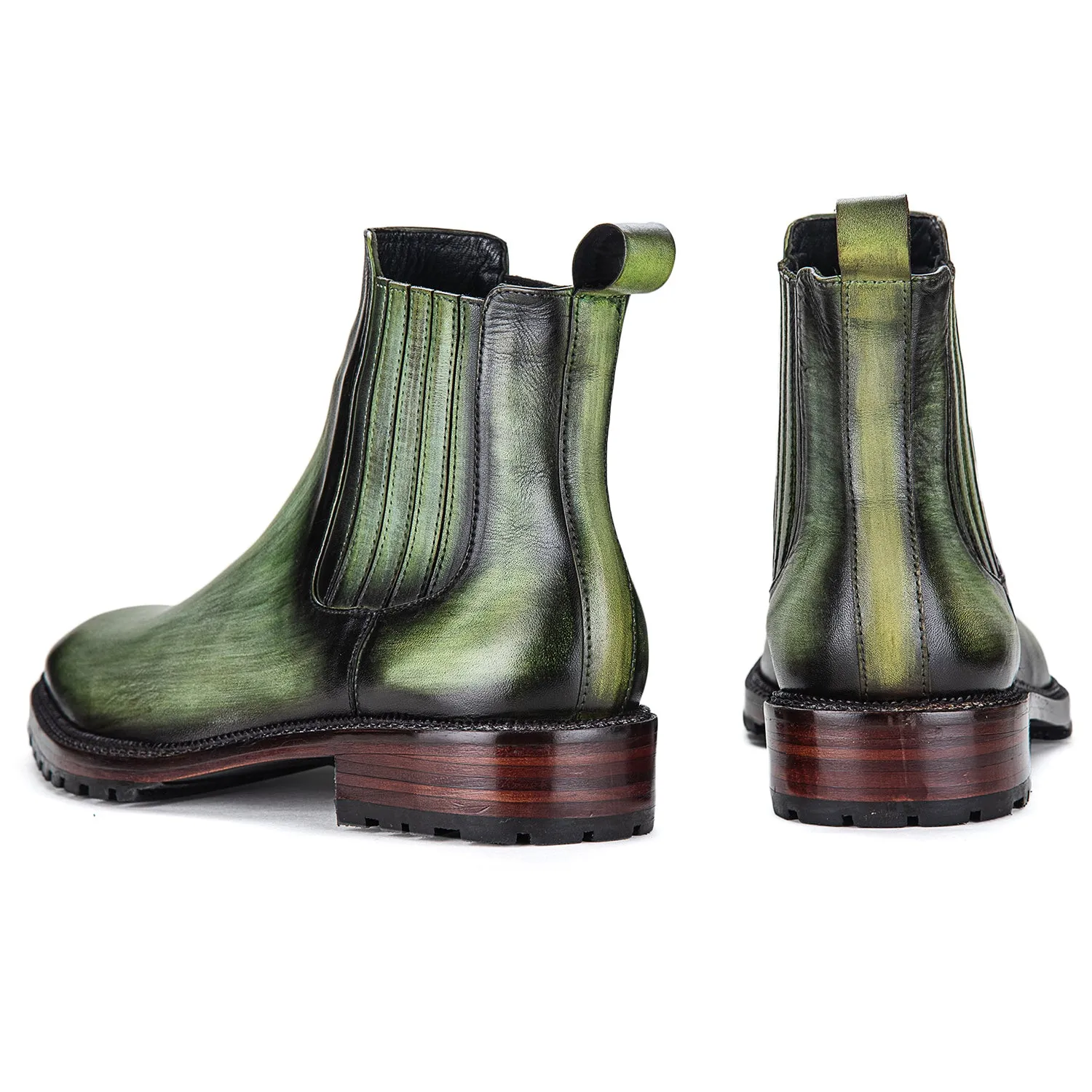 Mens Chelsea Boots- Green