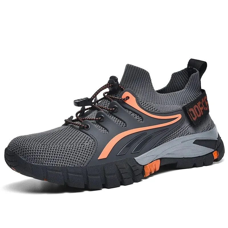 Men's Hiking Sneakers: H0410 Breathable Casual Shoes for Trekking