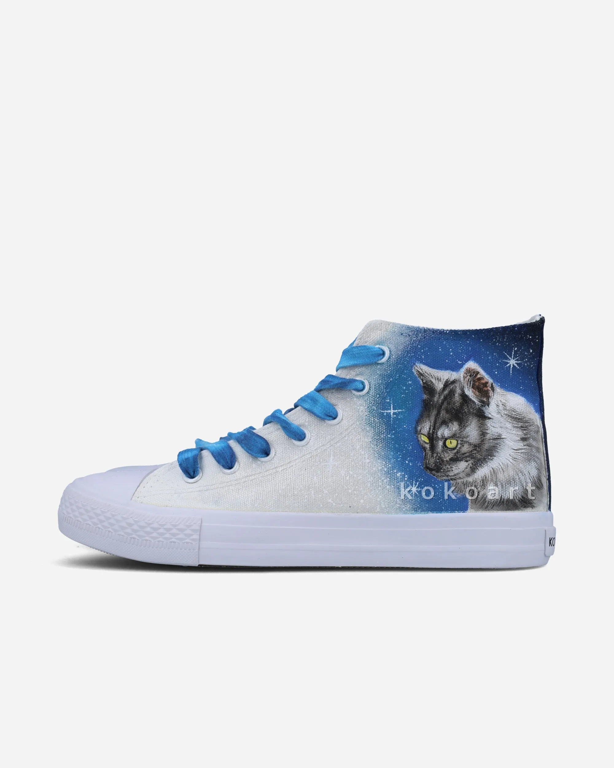 Night Sky Pet Portraits Hand Painted Shoes