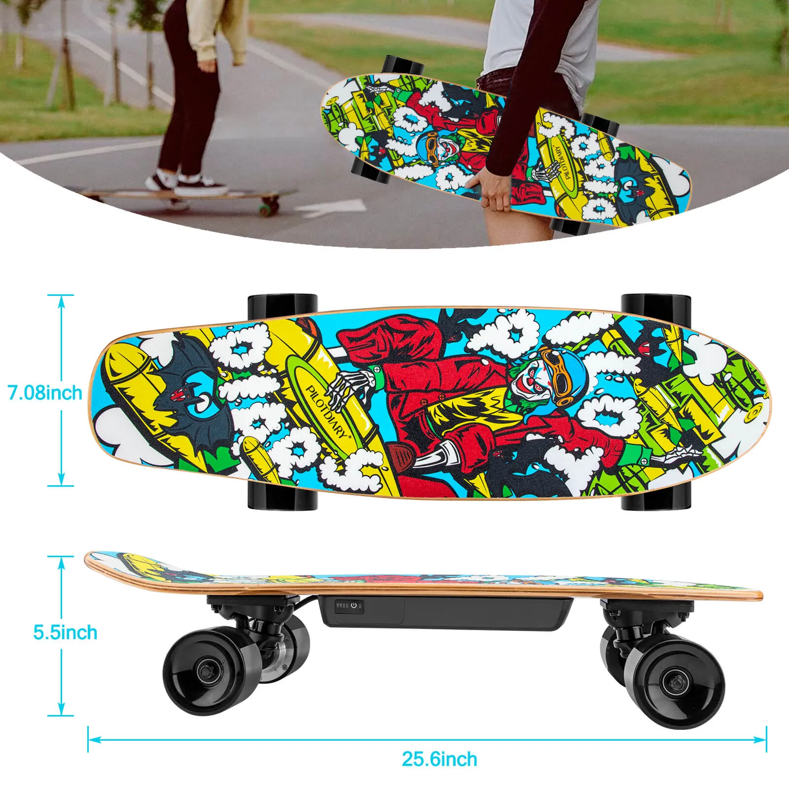 PILOTDIARY Anime Electric Skateboard