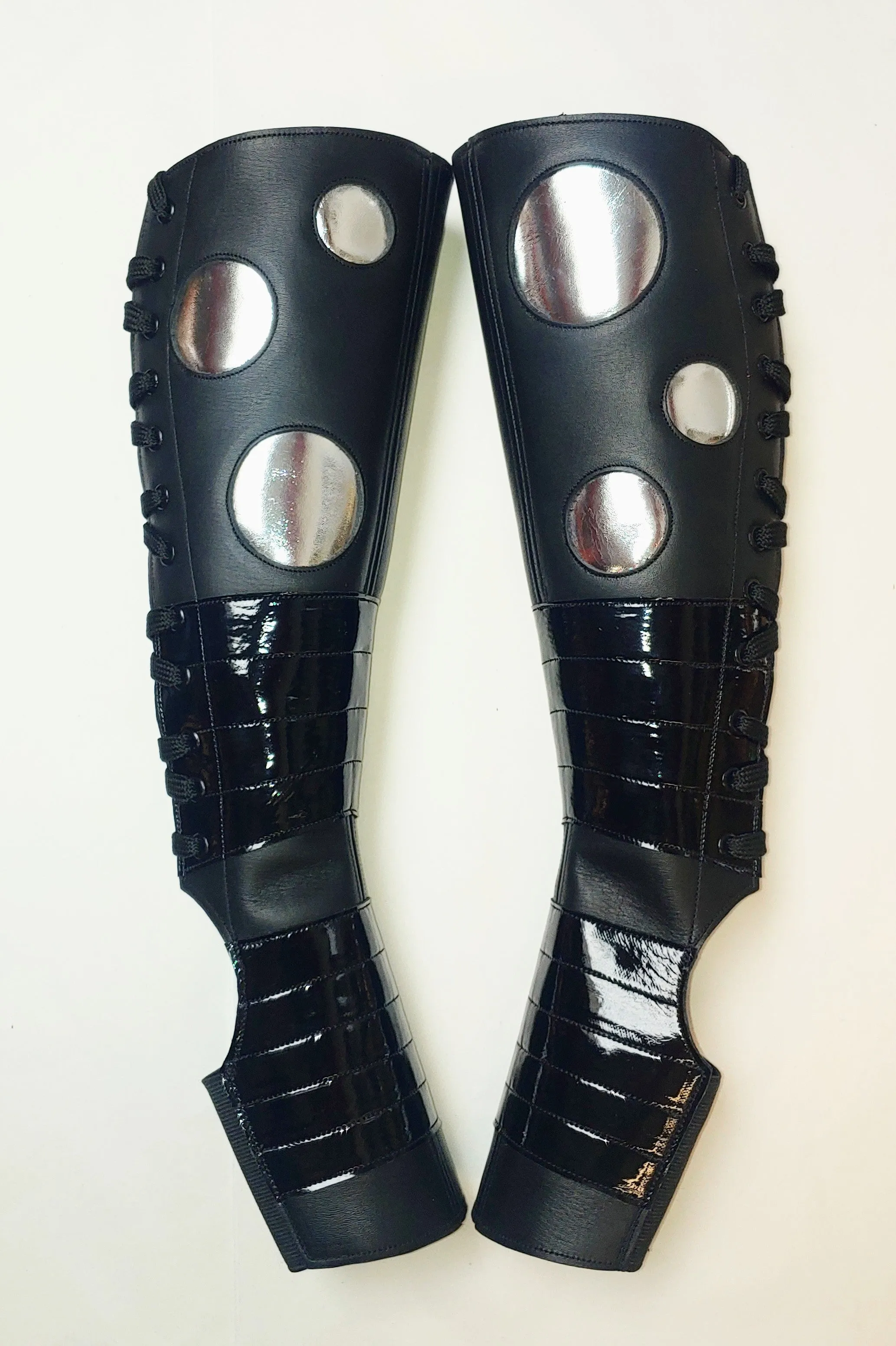 POLKADOT Aerial & Pole dance boots w/ Patent panels