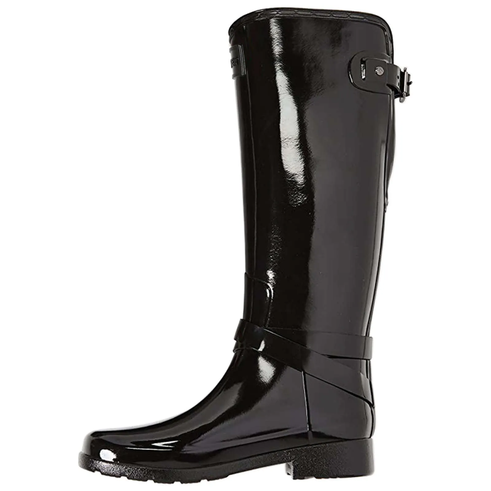 Refined Gloss Rubber Adjustable Women's Tall Wellington Boots