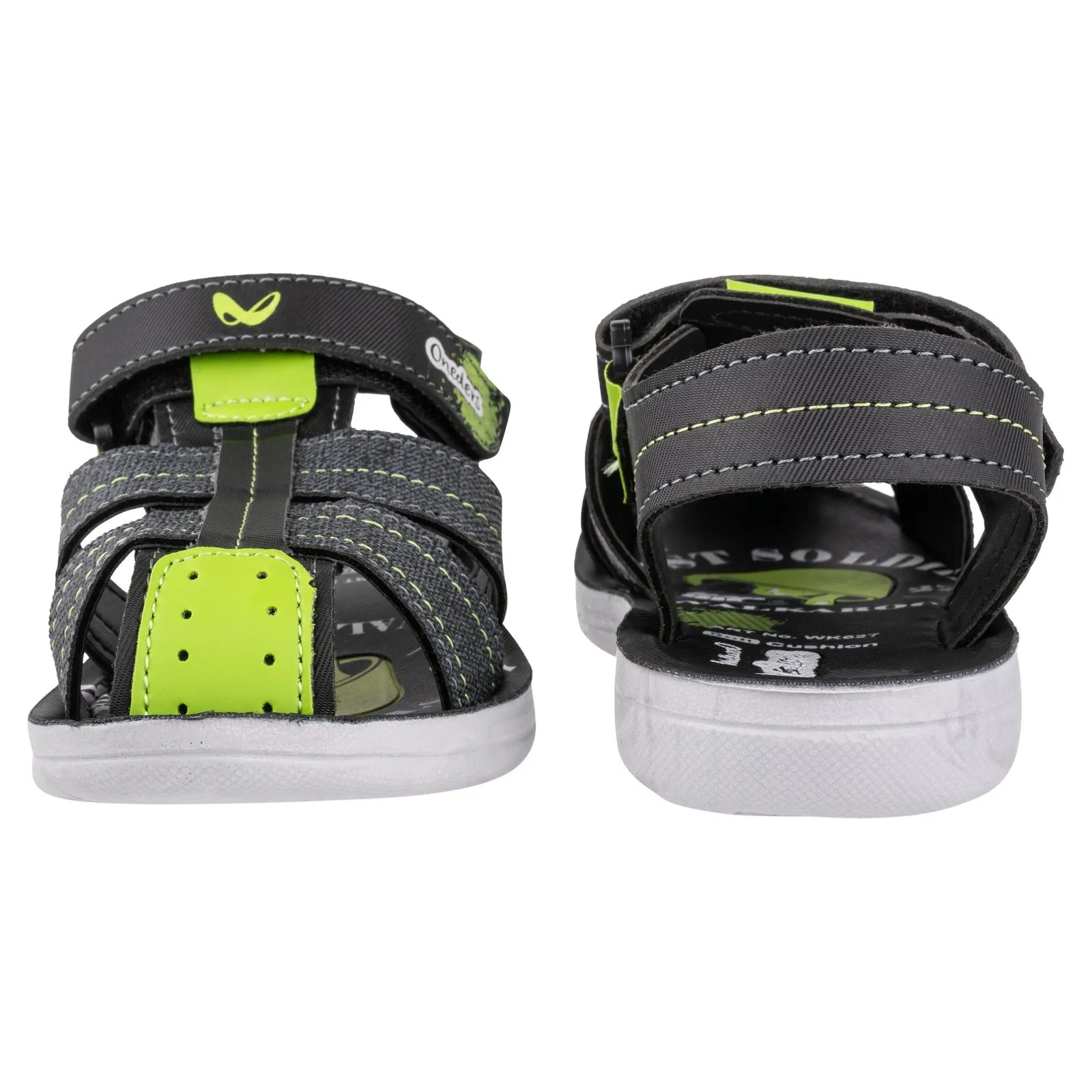 Walkaroo Kids Solid Fisherman Sandal  - WK627 Black Green